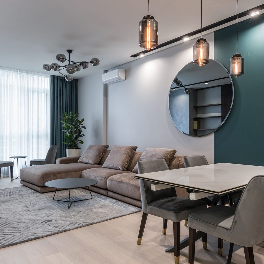 Bright living room of a DHA Phase 6 bungalow